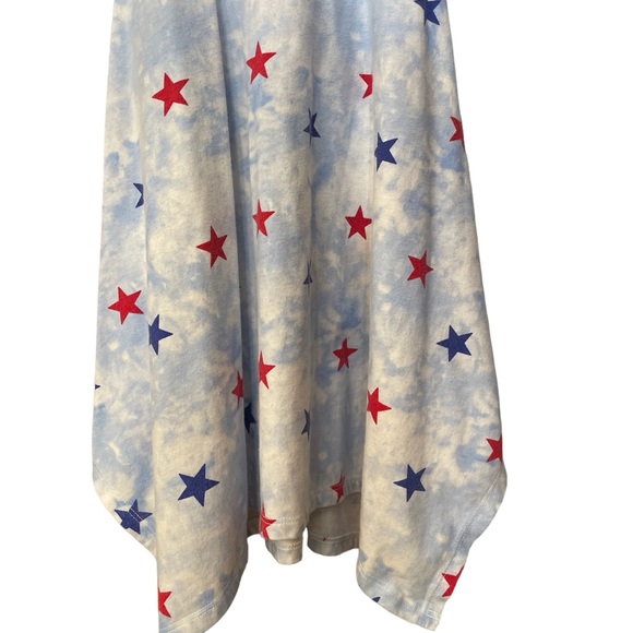 JUMPING BEANS UGC Girls Size 6x American flag tank dress blue red stars tie dye - Picture 3 of 12